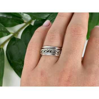 Sky Jewelry Серебряное кольцо для снятия стресса  Спинер