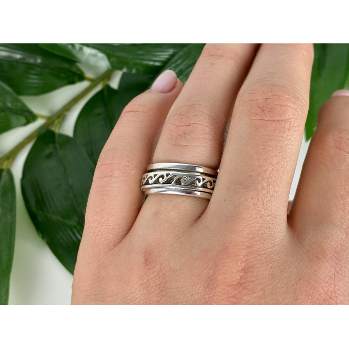 Sky Jewelry Серебряное кольцо для снятия стресса  Спинер