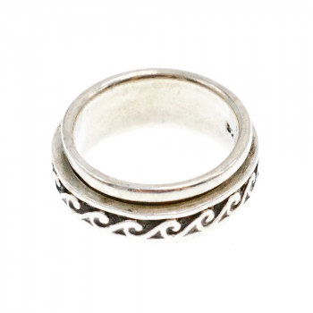 Sky Jewelry Серебряное кольцо для снятия стресса  Спинер