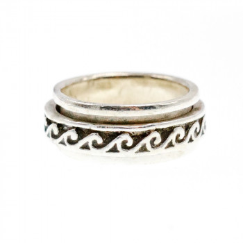 Sky Jewelry Серебряное кольцо для снятия стресса  Спинер