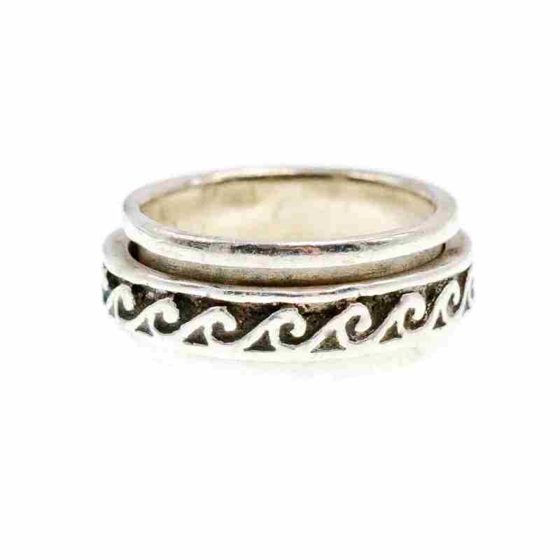 Sky Jewelry Серебряное кольцо для снятия стресса  Спинер