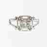 Sky Jewelry Серебряное кольцо с белой Шпинелью и Аквамаринами