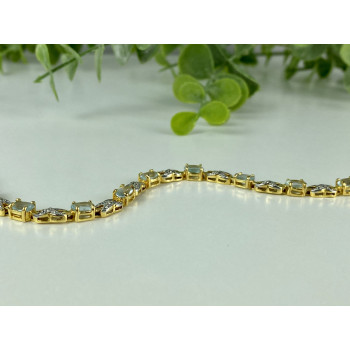 Sky Jewelry Серебряный Браслет в позолоте с Топазами