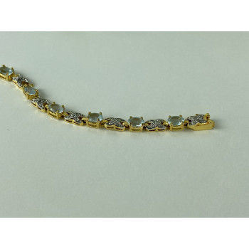 Sky Jewelry Серебряный Браслет в позолоте с Топазами