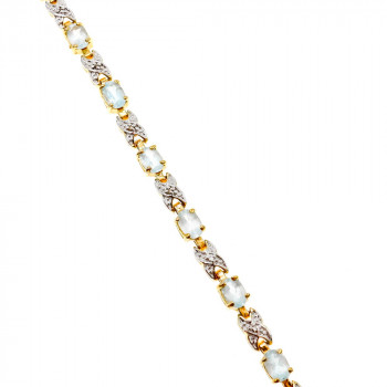 Sky Jewelry Серебряный Браслет в позолоте с Топазами