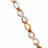 Sky Jewelry Серебряный браслет в позолоте с натуральными камнями