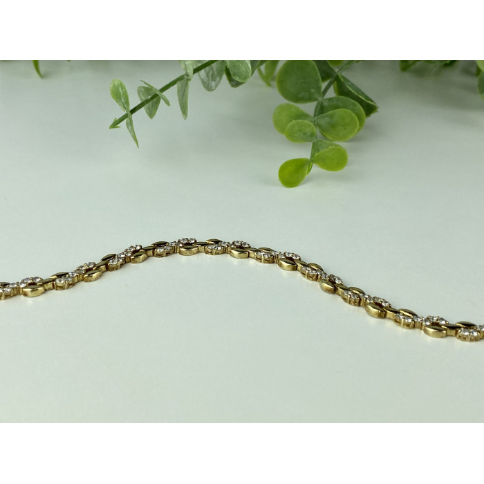 Sky Jewelry Серебряный Браслет в позолоте с Фианитами   *Сияй