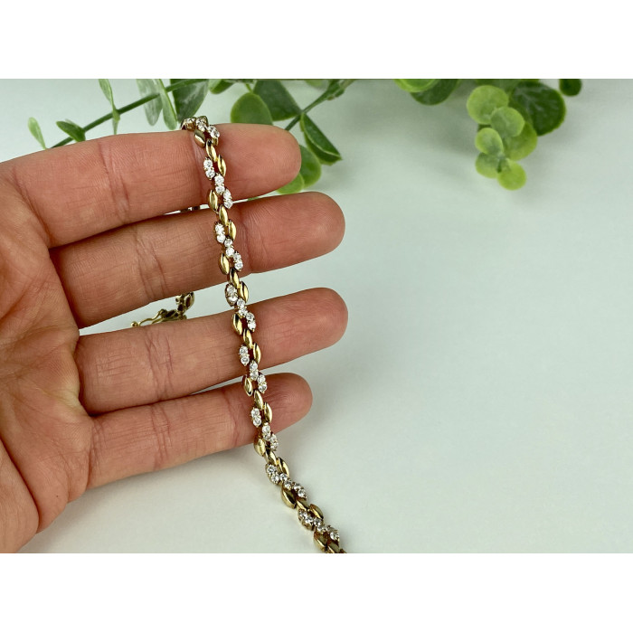 Sky Jewelry Серебряный Браслет в позолоте с Фианитами   *Сияй