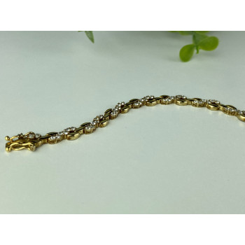 Sky Jewelry Серебряный Браслет в позолоте с Фианитами   *Сияй