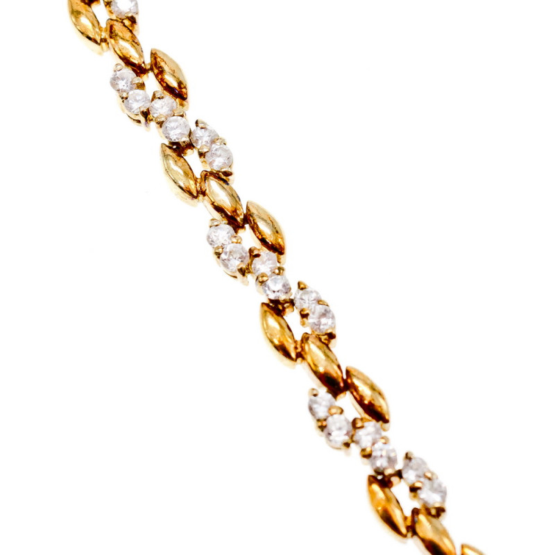 Sky Jewelry Серебряный Браслет в позолоте с Фианитами   *Сияй