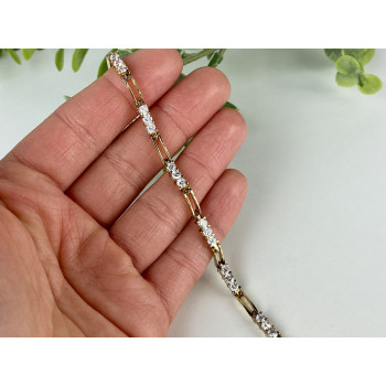 Sky Jewelry Серебряный Браслет в позолоте 925 пробы с Фианитами   Нежность