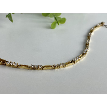 Sky Jewelry Серебряный Браслет в позолоте 925 пробы с Фианитами   Нежность