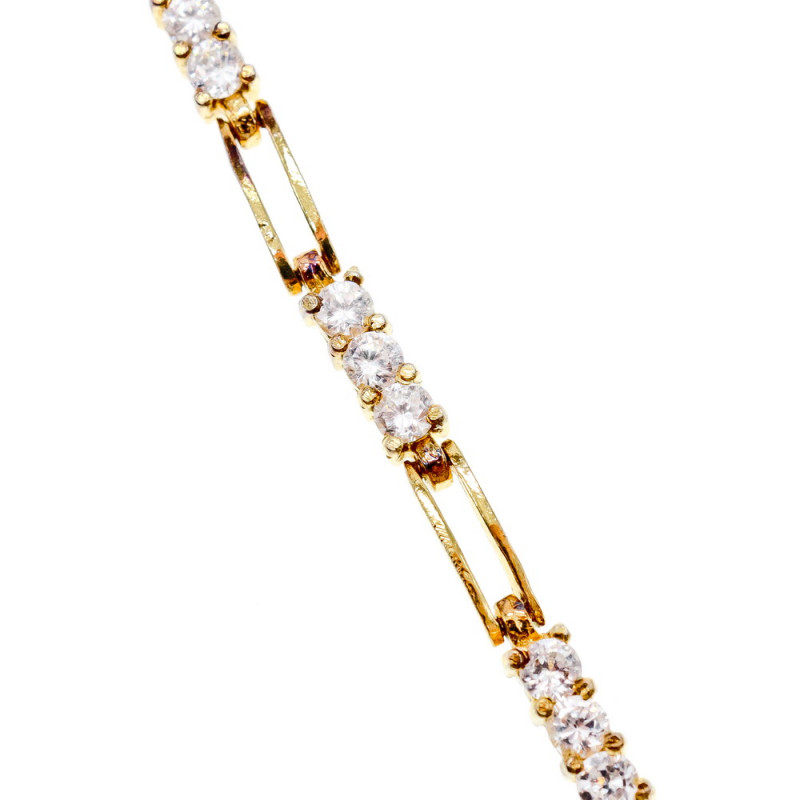 Sky Jewelry Серебряный Браслет в позолоте 925 пробы с Фианитами   Нежность