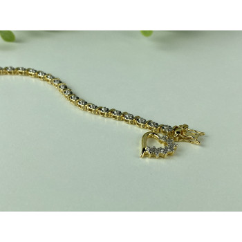 Sky Jewelry Серебряный браслет в позолоте Сердце