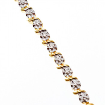 Sky Jewelry Серебряный браслет в позолоте Сердце