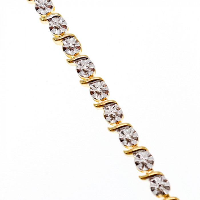 Sky Jewelry Серебряный браслет в позолоте Сердце