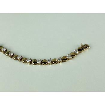 Sky Jewelry Серебряный Браслет в позолоте 925 пробы с Фианитами  Сердце