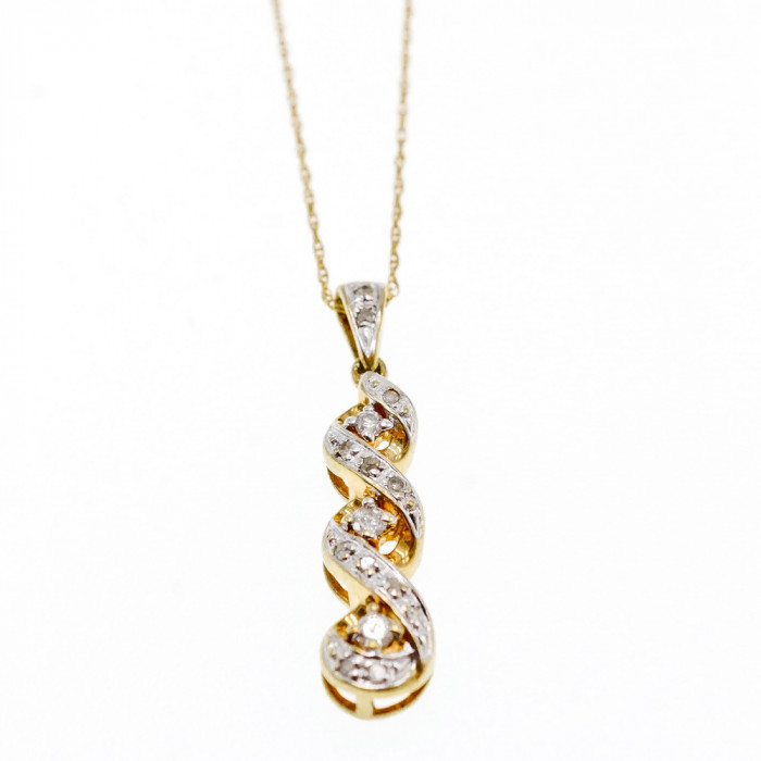 Sky Jewelry Золотая цепочка с кулоном с бриллиантами  Наслаждение