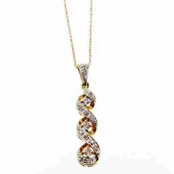Sky Jewelry Золотая цепочка с кулоном с бриллиантами  Наслаждение