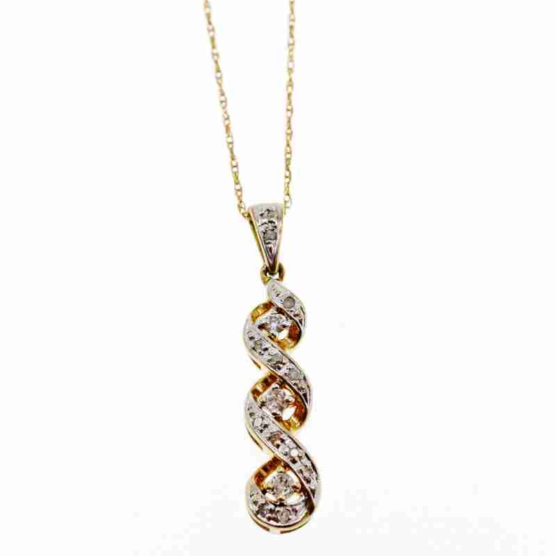 Sky Jewelry Золотая цепочка с кулоном с бриллиантами  Наслаждение