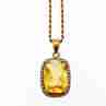 Sky Jewelry Серебряная цепочка с кулоном в позолоте с Цитрином Italy