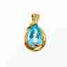Sky Jewelry Серебряный Кулон в позолоте 925 проба с камнем голубая Шпинель