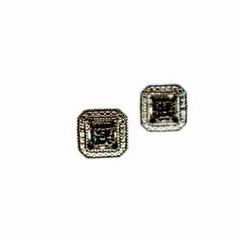 Sky Jewelry Серебряные серьги-гвоздики с камнями черная Шпинель