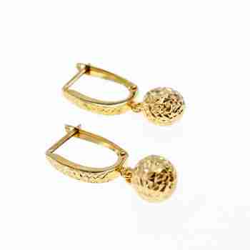 Sky Jewelry Золотые серьги 14К 585 проба    Наслаждение