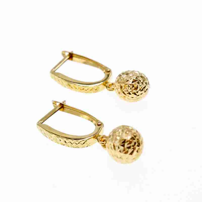 Sky Jewelry Золотые серьги 14К 585 проба    Наслаждение