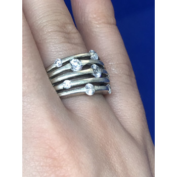 Sky Jewelry Серебро 925 пробы кольцо с фианитами