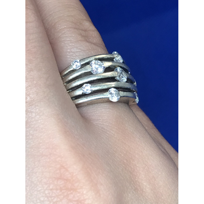 Sky Jewelry Серебро 925 пробы кольцо с фианитами