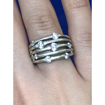 Sky Jewelry Серебро 925 пробы кольцо с фианитами