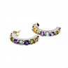 Sky Jewelry Серебряные серьги 925 проба с натуральными камнями  Радуга