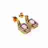 Sky Jewelry Серебряные серьги в позолоте  с Аметистом 925 проба