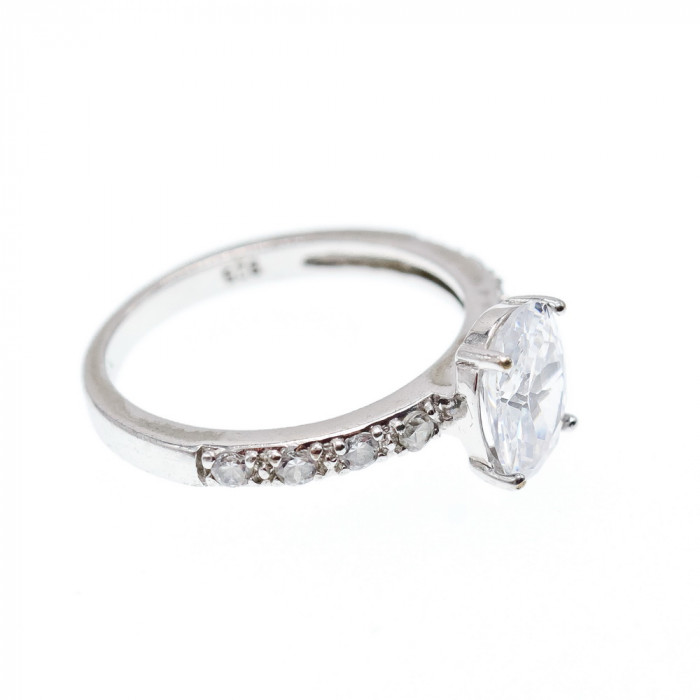 Sky Jewelry Серебряное Кольцо 925 пробы с Фианитами  *Блеск Алмаза*