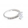 Sky Jewelry Серебряное Кольцо 925 пробы с Фианитами  *Блеск Алмаза*