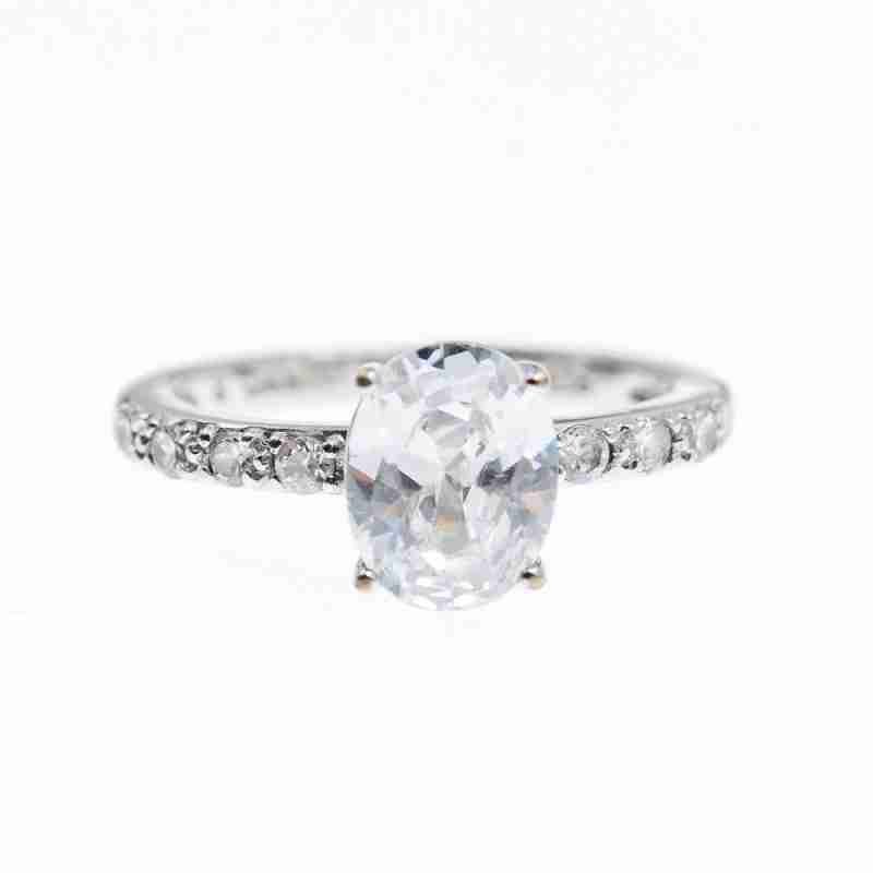 Sky Jewelry Серебряное Кольцо 925 пробы с Фианитами  *Блеск Алмаза*