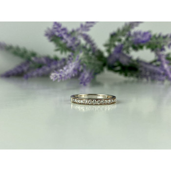 Sky Jewelry Золотое кольцо 10К (417 проба) с белыми сапфирами