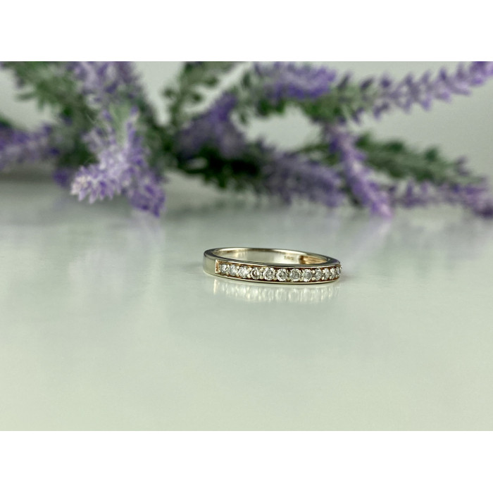 Sky Jewelry Золотое кольцо 10К (417 проба) с белыми сапфирами