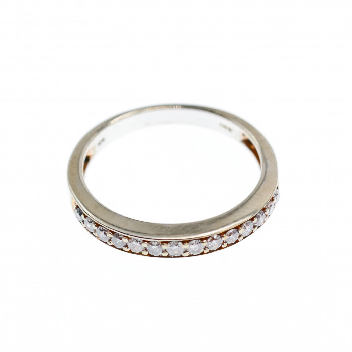 Sky Jewelry Золотое кольцо 10К (417 проба) с белыми сапфирами