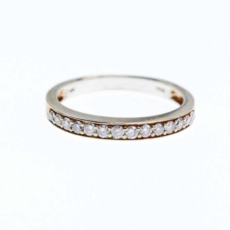 Sky Jewelry Золотое кольцо 10К (417 проба) с белыми сапфирами