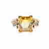 Sky Jewelry Золотое кольцо 10К (417 проба ) с желтым топазом и бриллиантами