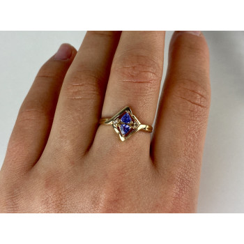 Sky Jewelry Золотое кольцо с Танзанитом и Бриллиантами   Нежность