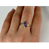 Sky Jewelry Золотое кольцо с Танзанитом и Бриллиантами   Нежность