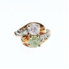 Sky Jewelry Золотое кольцо с камнями Цаворит и Гошенит