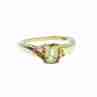 Sky Jewelry Золотое кольцо с Хризолитом и Бриллиантами    Классика
