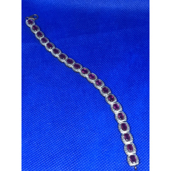 Sky Jewelry Браслет серебро в позолоте с камнем розовая шпинель