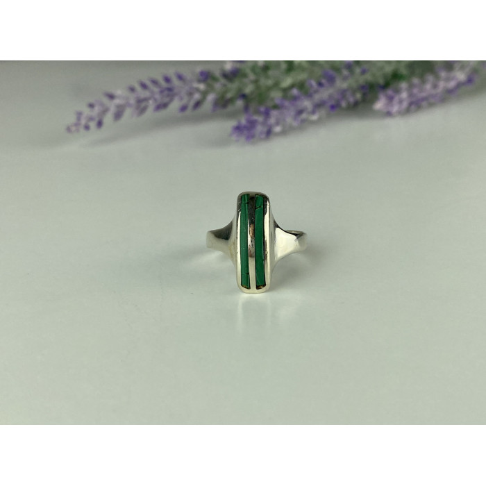 Sky Jewelry Серебряное кольцо со вставками из Малахита