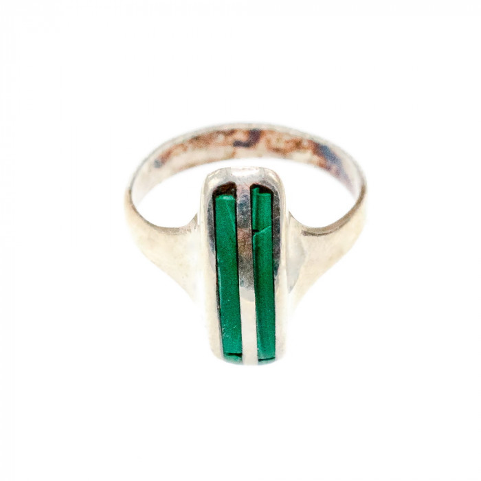 Sky Jewelry Серебряное кольцо со вставками из Малахита