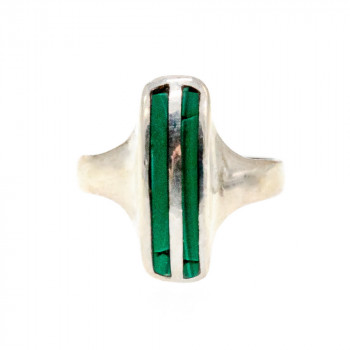 Sky Jewelry Серебряное кольцо со вставками из Малахита